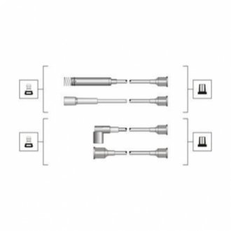 К-т высоковольтных проводов OPEL Omega A, Astra F MAGNETI MARELLI MSQ0064 фото товара