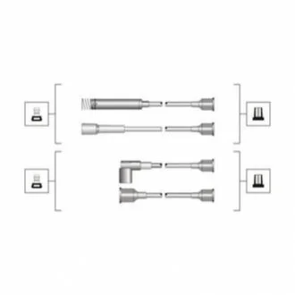 К-т высоковольтных проводов OPEL Omega A, Astra F для Opel, Vauxhall MAGNETI MARELLI MSQ0064 фото товару