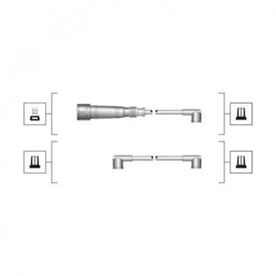 <strong>Комплект високовольтних проводів EQ SEAT AROSA 1.0I, AROSA 1.4I [941319170065] MAGNETI MARELLI MSQ0065 (фото 1)</strong>