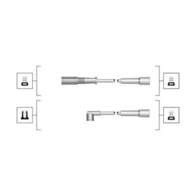 <strong>Комплект високовольтних проводів EQ FIAT UNO 45, 45 FIRE OD 85 [941319170066] MAGNETI MARELLI MSQ0066 (фото 1)</strong>