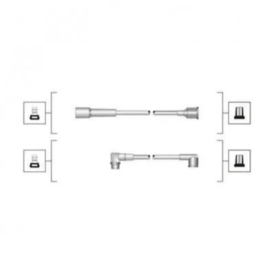 <strong>Комплект высоковольтных проводов RENAULT 1.2 [941319170067] MAGNETI MARELLI MSQ0067 (фото 1)</strong>