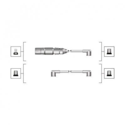<strong>Комплект высоковольтных проводов VOLKSWAGEN VR6 MAGNETI MARELLI MSQ0071 (фото 1)</strong>