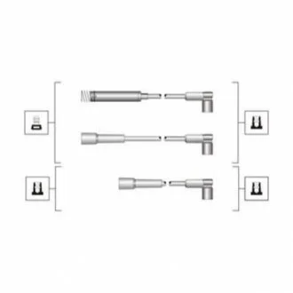 К-т высоковольтных проводов OPEL CORSA, KADETT для Opel, Vauxhall MAGNETI MARELLI MSQ0072 фото товару