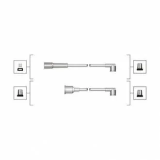 Комплект високовольтних проводів EQ SKODA FELICIA 1.6 [941319170077] для MAGNETI MARELLI MSQ0077 фото товару