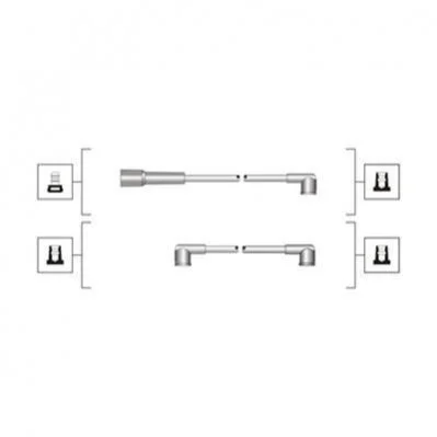 <strong>Провода высокого напряжения LADA 2108 MAGNETI MARELLI MSQ0088 (фото 1)</strong>