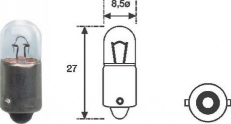 V4W Автолампа MAGNETI MARELLI T4W 12