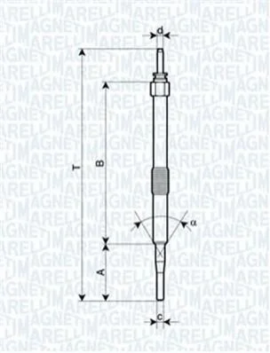 <strong>Свеча накала MINI ONE TOYOTA YARIS [062900033304] MAGNETI MARELLI UC32A (фото 1)</strong>