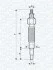 <strong>Свеча накала FORD MAVERICK NISSAN SERENA, TERRANO, CARGO, VANETTE [062900037304] MAGNETI MARELLI UC36A (фото 1)</strong>