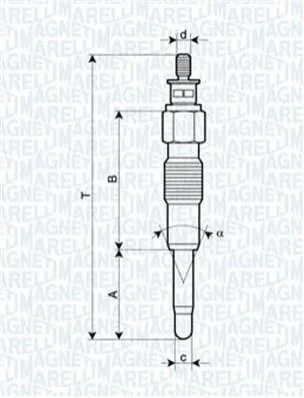 <strong>Свеча накала CITROEN JUMPER, RELAY FIAT DUCATO IVECO DAILY RENAULT MASTER II [062900040304] MAGNETI MARELLI UC37A (фото 1)</strong>