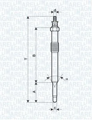 <strong>Свеча накала FORD FOCUS 2.0 [062900049304] MAGNETI MARELLI UC41A (фото 1)</strong>