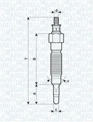 <strong>Свеча накала KIA PREGIO MITSUBISHI LANCER V, GALANT, PAJERO 02- [062900064304] MAGNETI MARELLI UC47A (фото 1)</strong>