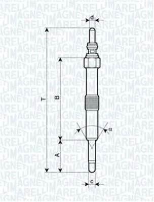 <strong>Свеча накала LAND ROVER DISКрышкаY II, DEFENDER SW [062900067304] MAGNETI MARELLI UC50A (фото 1)</strong>