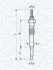 <strong>Свеча накала TOYOTA LAND CRUISER 3.0TD, PICNIC [062900068304] MAGNETI MARELLI UC51A (фото 1)</strong>