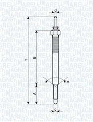 <strong>HYUNDAI Свеча накала Accent, Matrix, KIA Rio, 1,5CRDi 05-. MAGNETI MARELLI UC56A (фото 1)</strong>