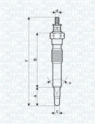 <strong>OPEL Свеча накала ASTRA 1.7DT 91-98 двиг.ISUZU MAGNETI MARELLI UC62A (фото 1)</strong>