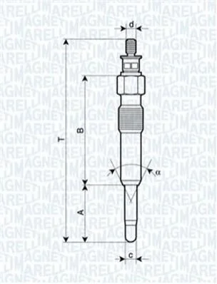 <strong>Свеча накала HONDA, ROVER [062503901304] MAGNETI MARELLI UC8A (фото 1)</strong>