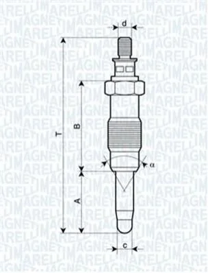 <strong>Свеча накала DB Свеча накала OM 601-603 93-I [062583003304] MAGNETI MARELLI UX13A (фото 1)</strong>