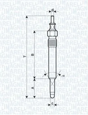 <strong>Свеча накала MERCEDES, OPEL,PEUGEOT, SEAT [062900004304] MAGNETI MARELLI UX17A (фото 1)</strong>