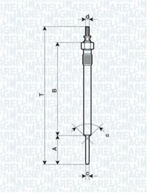 <strong>Свеча накала KIA SORENTO 2.5 CRDI HYUNDAI H-1 [062900066304] MAGNETI MARELLI UY9A (фото 1)</strong>