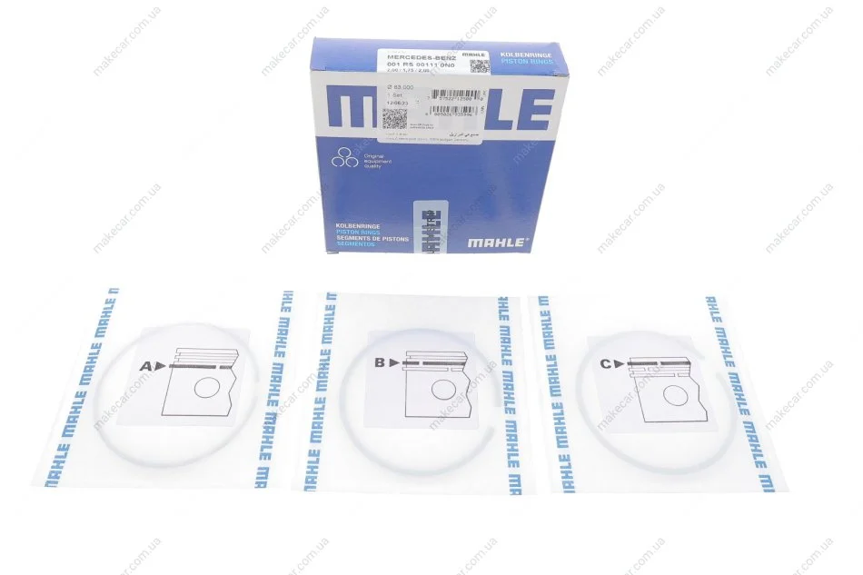 <strong>Комплект кілець на поршень MAHLE 001RS001110N0 (фото 1)</strong>