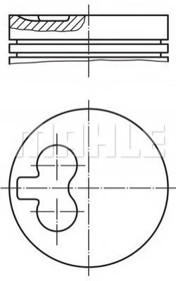 <strong>Поршень Doblo 1.9 D (82,4mm) MAHLE 009 79 04 (фото 1)</strong>