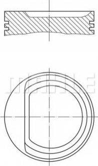 Поршень в комплекті на 1 циліндр, 1-й ремонт (+0,20) MAHLE / KNECHT 0102901 (фото 1)