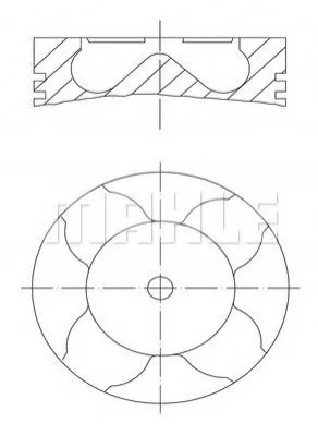 <strong>Поршень з кільцями MAHLE 012 11 03 (фото 1)</strong>