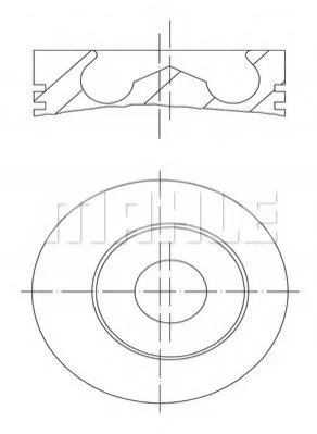 <strong>Поршень з кільцями MAHLE 014 82 01 (фото 1)</strong>