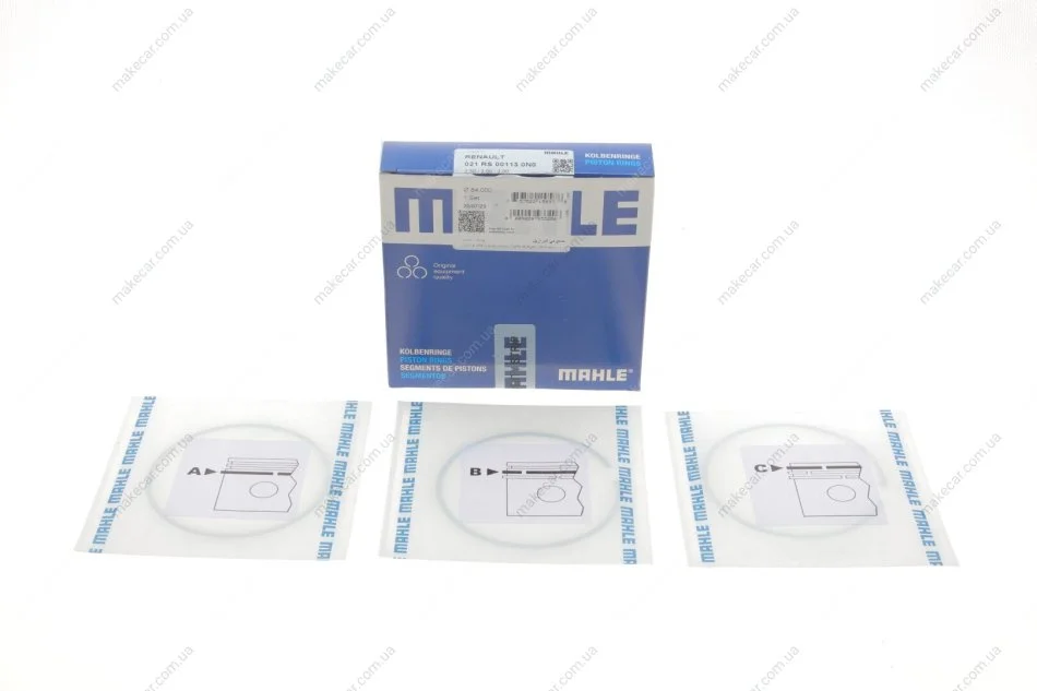 <strong>Кільця поршневі MAHLE 021RS001130N0 (фото 1)</strong>