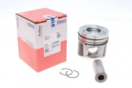 Поршень в комплекті на 1 циліндр, 2-й ремонт (+0,50) для Nissan, Renault, Vauxhall, Opel MAHLE 0222601 фото товару