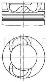 Купить Поршень MAHLE / KNECHT 028 09 02 по низкой цене в Украине (фото 1)