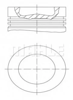 Поршень з кільцями VAG 81.51 CFFA/CFFB/CFGB/CFGC (вир-во) для Volkswagen, Skoda, Audi, Seat MAHLE 028 PI 00116 002 фото товару