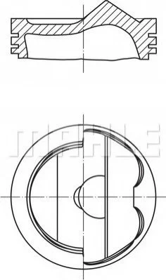 <strong>Поршень в комплекті на 1 циліндр, STD MAHLE 028PI00125000 (фото 1)</strong>