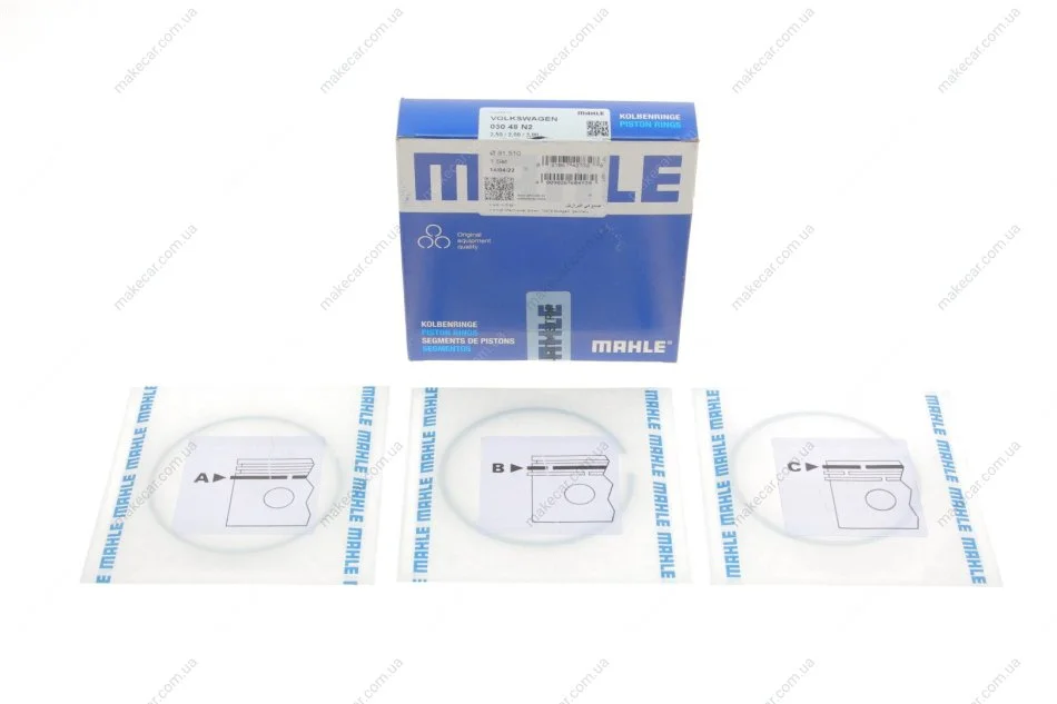 <strong>Комплект кілець на поршень MAHLE 030 48 N2 (фото 1)</strong>