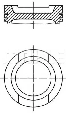 <strong>Поршень з кільцями MAHLE 030 92 01 (фото 1)</strong>