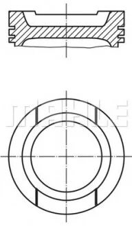 Поршень з кільцями для MAHLE 030 92 01 фото товару
