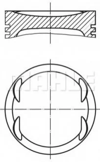 Поршень з кільцями VAG 77,01 1,6i 16V ATN/AUS/AZD (вир-во Mahle) для MAHLE 030 99 02 фото товару