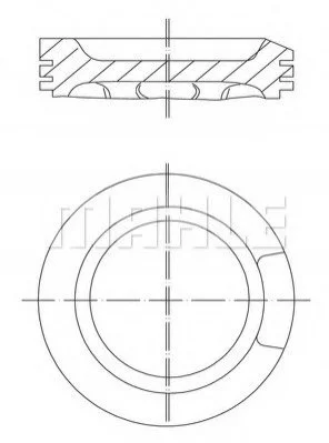 <strong>Поршень в комплекті на 1 циліндр, 1-й ремонт (+0,25) MAHLE 0330401 (фото 1)</strong>