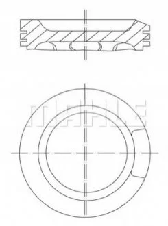 Поршень в комплекті на 1 циліндр, 1-й ремонт (+0,25) для Seat, Audi, Volkswagen, Skoda MAHLE 0330401 фото товару