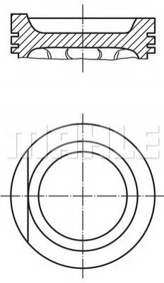 <strong>Поршень з кільцями MAHLE 034 99 01 (фото 1)</strong>