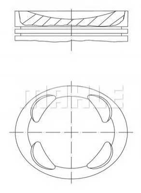 <strong>Поршень двигуна MAHLE 081 PI 00104 002 (фото 1)</strong>