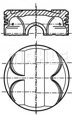 <strong>Поршень Mahle MAHLE 081PI00111001 (фото 1)</strong>