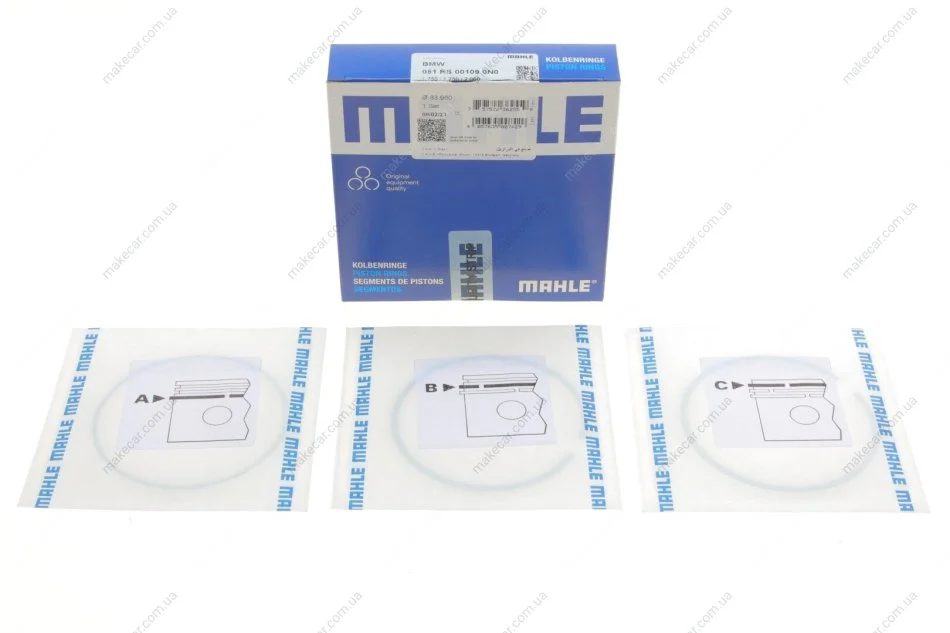 <strong>Кільця поршневі MAHLE 081 RS 00109 0N0 (фото 1)</strong>