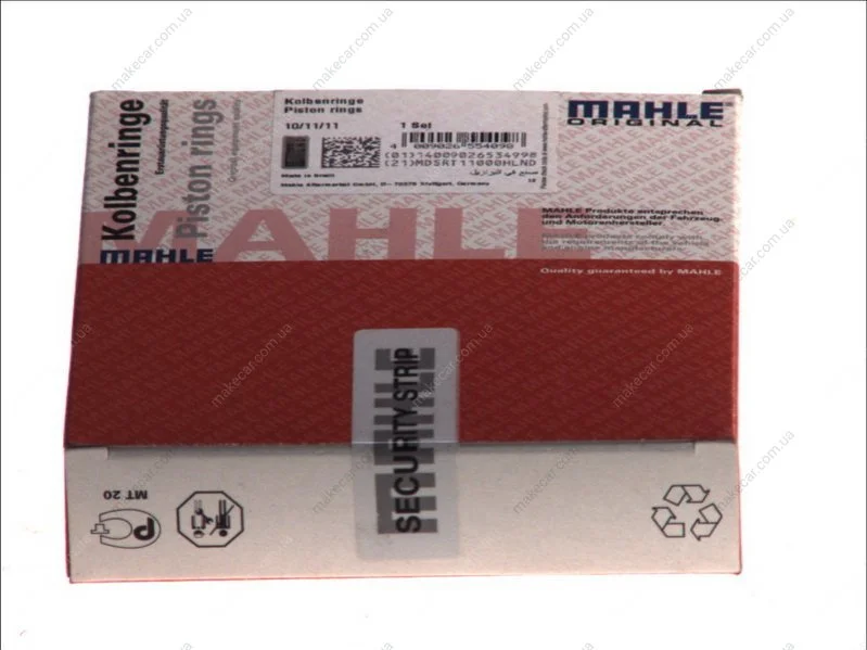 <strong>Кільця поршневі (1cyl) KOMPRESSOREN 75.0 (2/2/4) MAHLE 145 34 N0 (фото 1)</strong>
