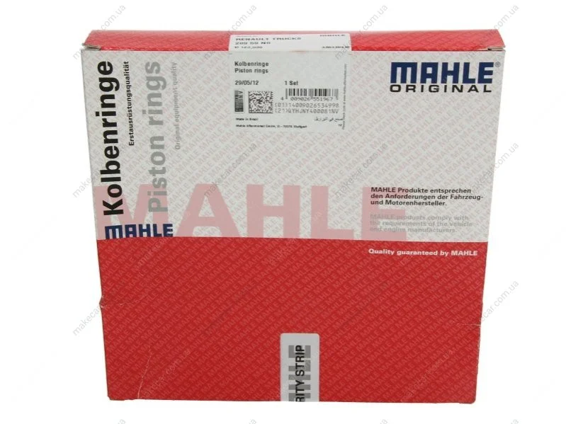 <strong>Кільця поршневі (1cyl) RVI MIDR 06.23.56 D 123.0 (3.5/3/4) MAHLE 209 59 N0 (фото 1)</strong>