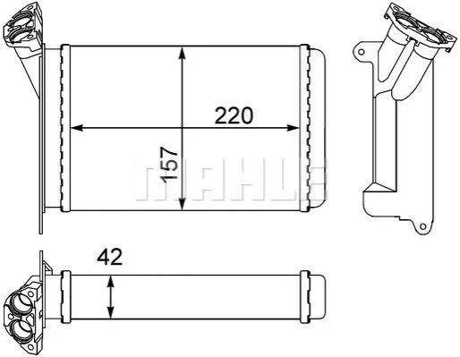 <strong>Радіатор пічки E30 1.6-2.7 82-94 MAHLE AH 95 000S (фото 1)</strong>