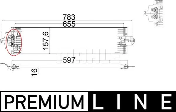 <strong>Радіатор масляний MAHLE CLC 49 000P (фото 1)</strong>