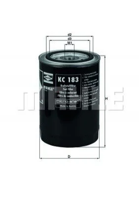 <strong>Фильтр топливный Mahle MAHLE KC183 (фото 1)</strong>