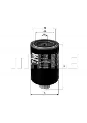 <strong>Фильтр топливный Mahle MAHLE KC191 (фото 1)</strong>