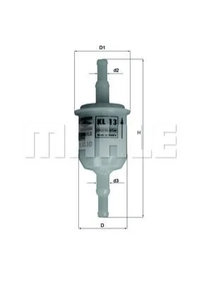 <strong>Паливний фільтр VOLVO 140 ABARTH RITMO ALFA ROMEO 33, 75, 90, ARNA, GTV, SPIDER ARO 10 AUSTIN MAESTRO BMW 1502-2002 (E10), 2.5-3.2 (E9), 2500-3.3 (E3), 3 (E21), 3 (E30) 0.25-6.0 04.64- MAHLE KL13 (фото 1)</strong>